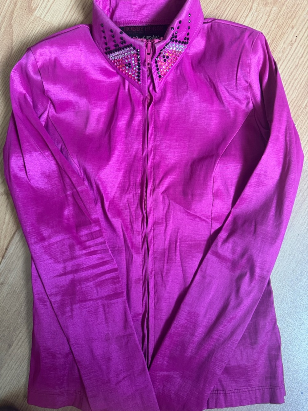 Hobby Horse Limited Edition Rhinestone Collar Fuchsia Zip Jacket